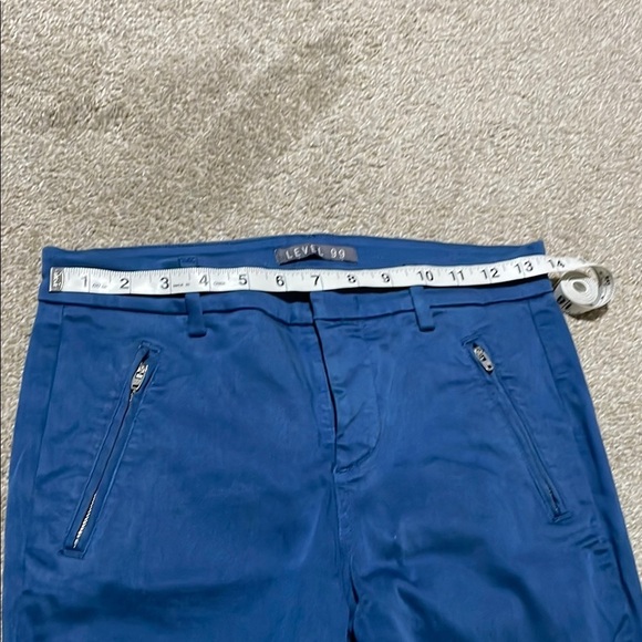 Level 99 Blue Straight Leg Trousers - Picture 4 of 11